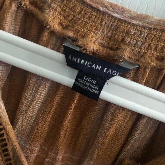 NWOT American Eagle Plaid Blouse - Picture 3 of 4
